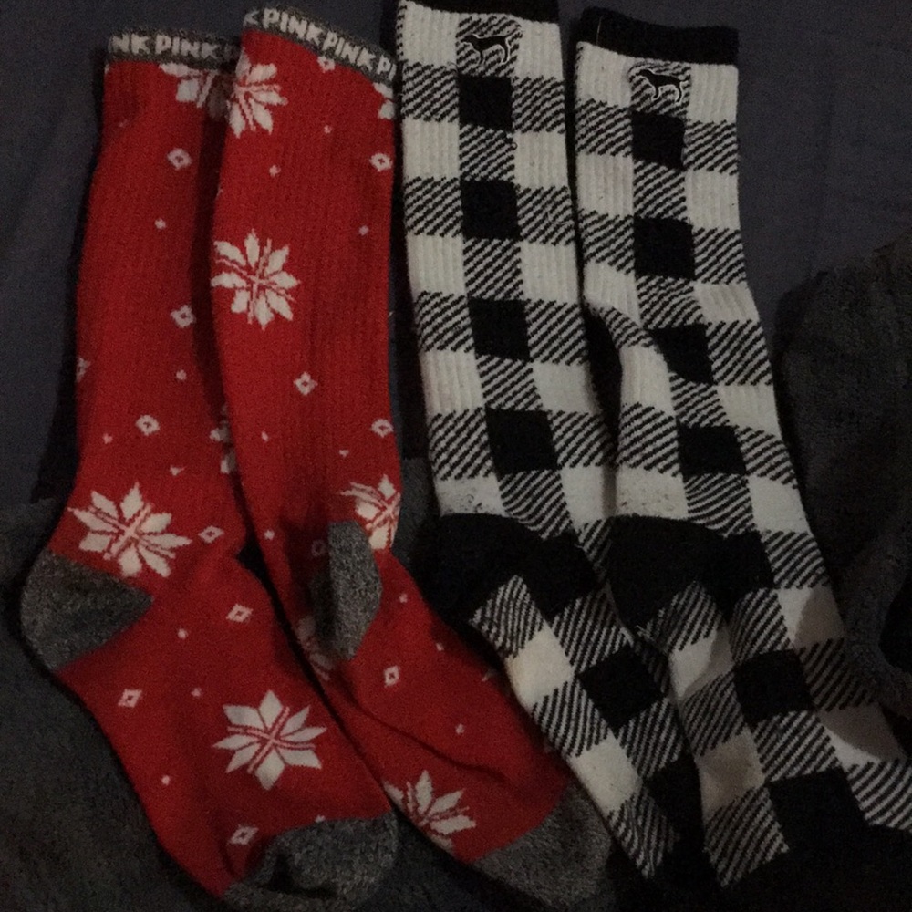 Victoria secret/pink socks